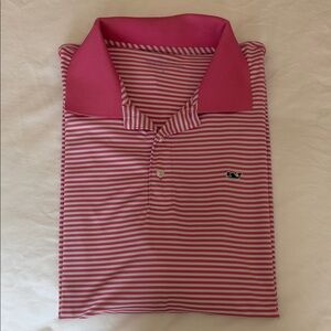 Vineyard Vines Red and White Striped Shirt